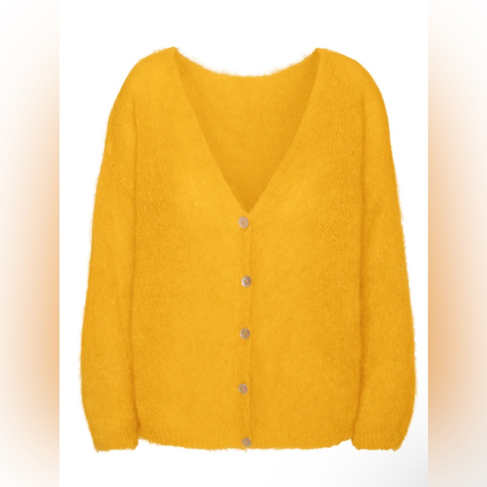 NWT American Dreams Cornelia Cardigan Burnt Yellow Colour Oversized
